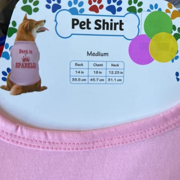 NWT DOG FEMALE SHIRT WITH MATCHING BANDANNA Born to sparkle, poop bags, & holder - Picture 3 of 8